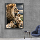 Wild Lion Tiger and Cub