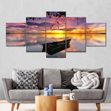 5pcs Landscape Canvas Painting Modern Wall Art Printed Picture Home Decor Mountain Sunset Wall Art for Living Room Decor Unframe