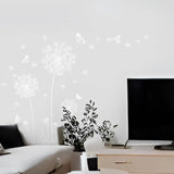 White Dandelion Wall Sticker