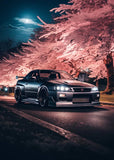 JDM Skyline Nissan Under the Cherry Trees