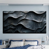 Elegant gray abstract canvas art