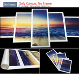 5pcs Landscape Canvas Painting Modern Wall Art Printed Picture Home Decor Mountain Sunset Wall Art for Living Room Decor Unframe